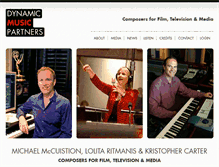 Tablet Screenshot of dynamicmusicpartners.com